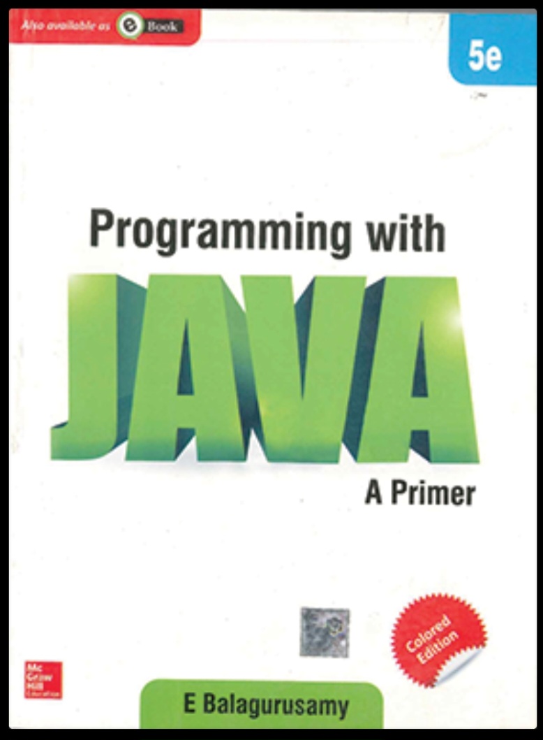 E. Balagurusamy Java (5th Edition)