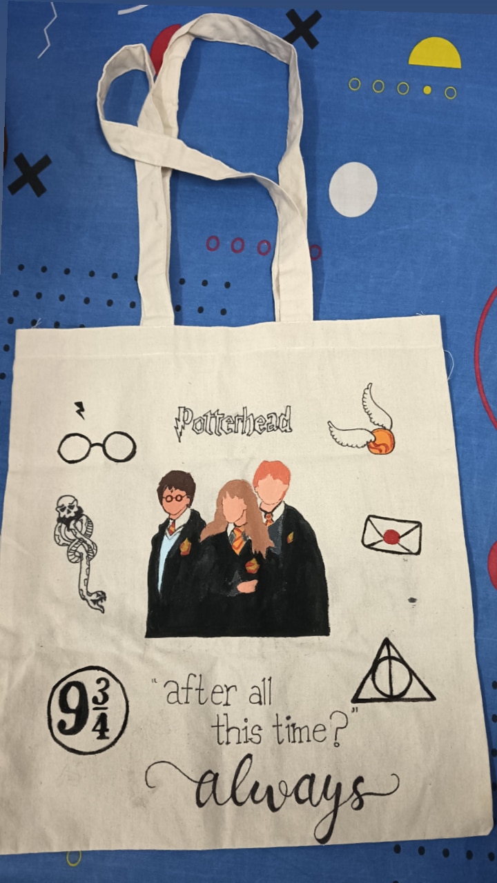 Harry Potter customised tote bag(2 sided waterproof paint)