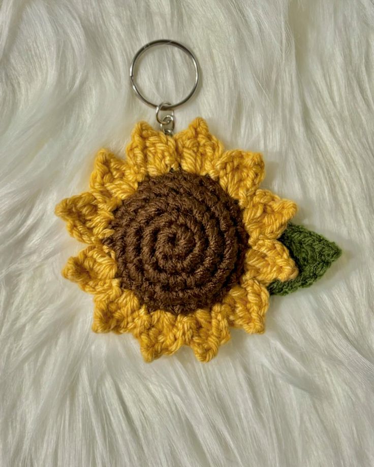 Sunflower bag charm